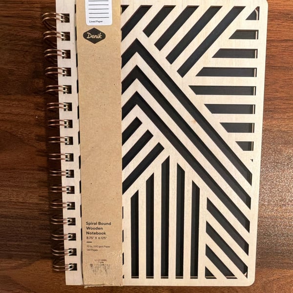 Denik Clyde Wood Spiral Notebook 8.75" x 6.125"