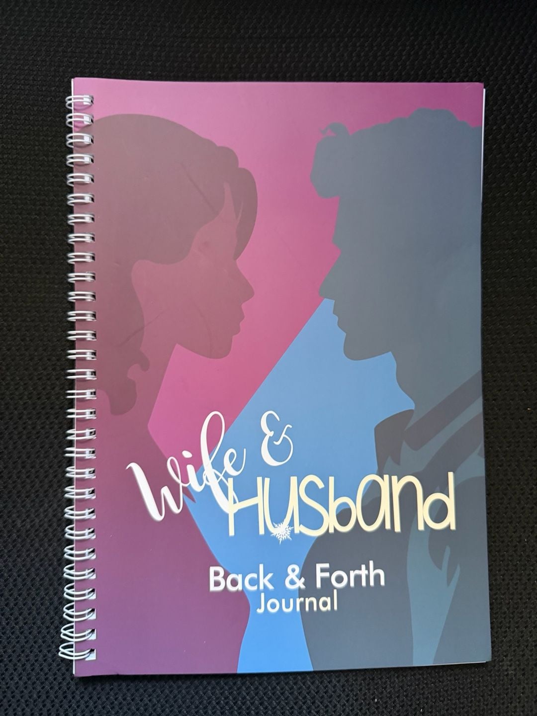 Husband Wife Back & Forth Journal Paperback, Notebook with 50+ Unique Prompts 1