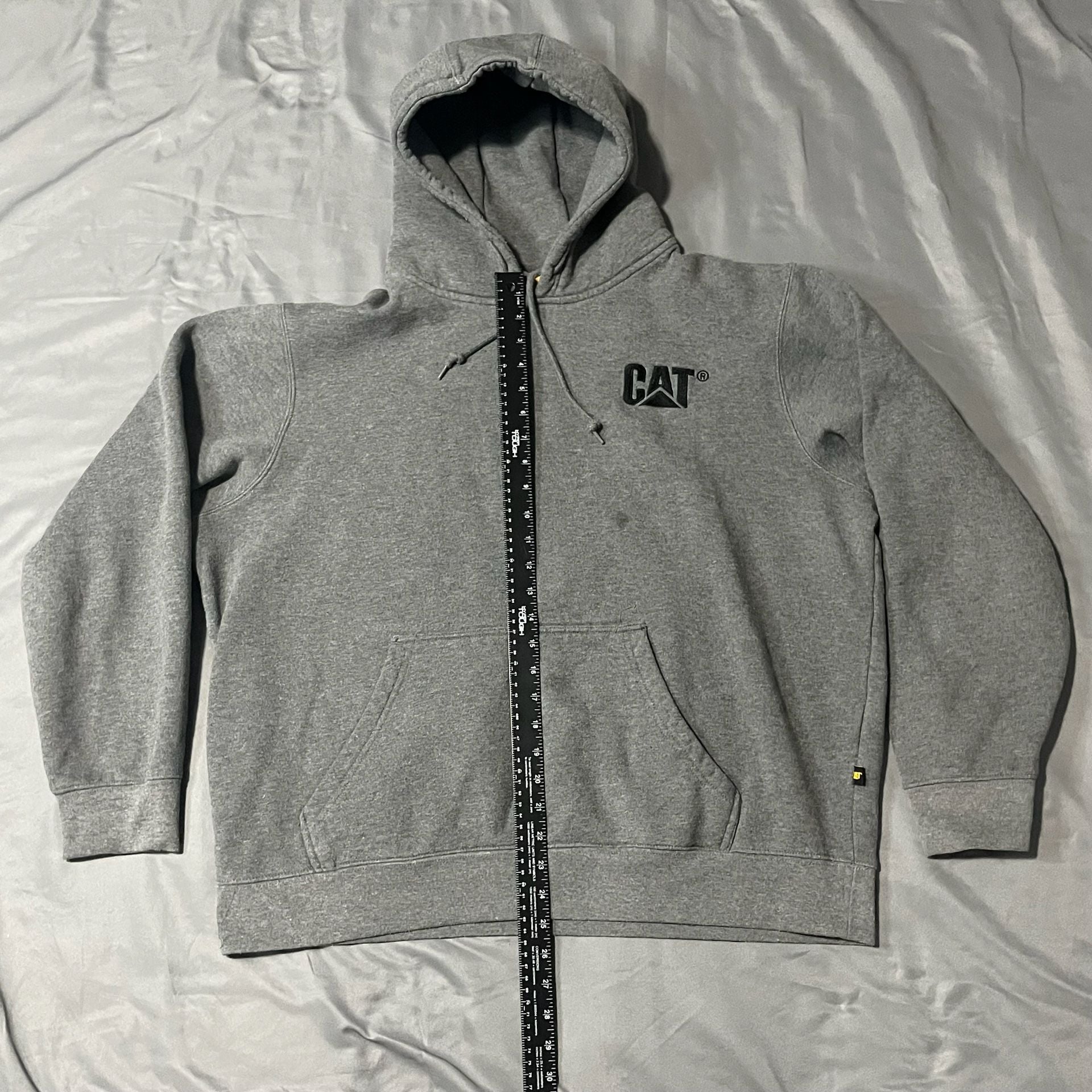Caterpillar Trademark Banner Hoodie Size XXL Gray Pullover Sweatshirt 5