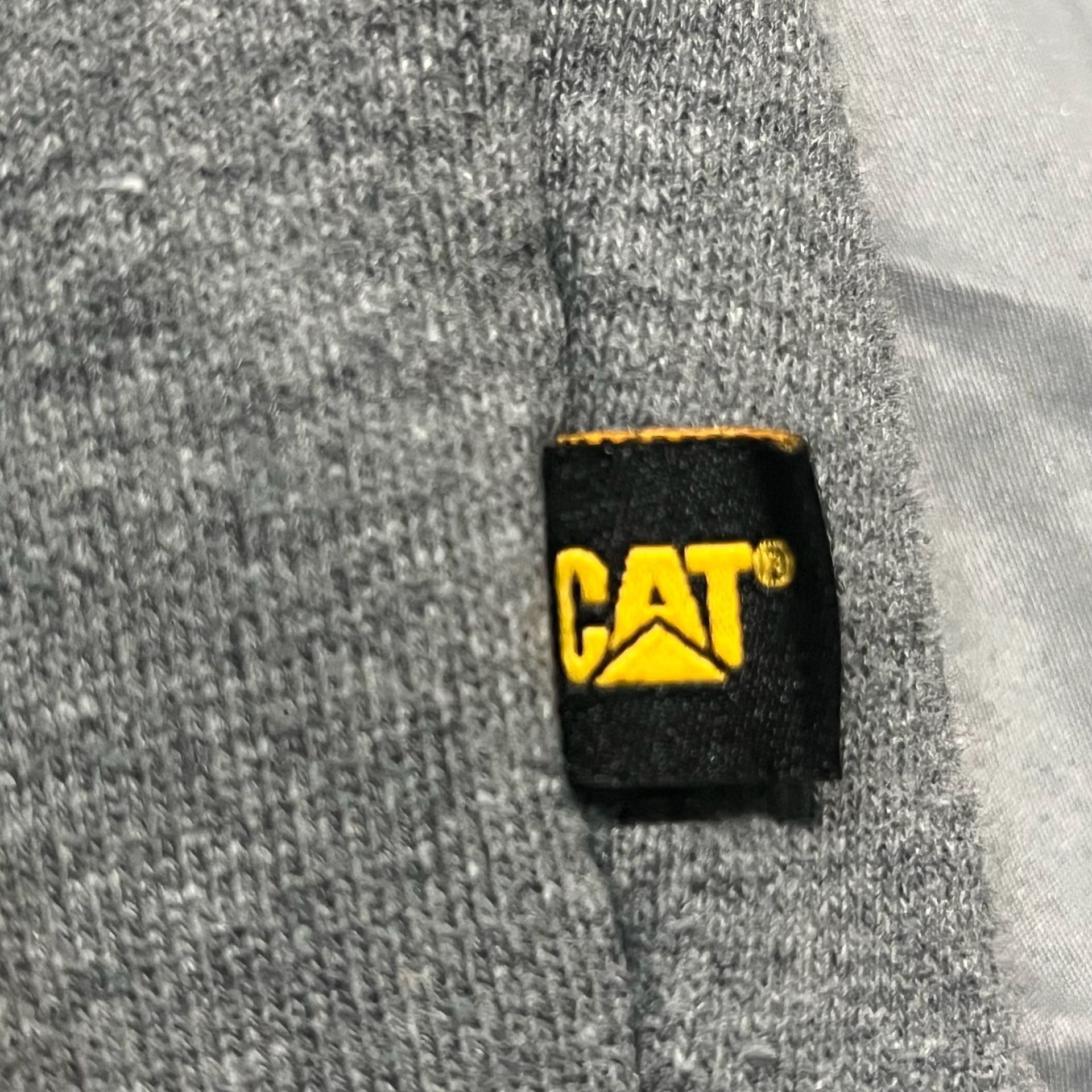 Caterpillar Trademark Banner Hoodie Size XXL Gray Pullover Sweatshirt 11
