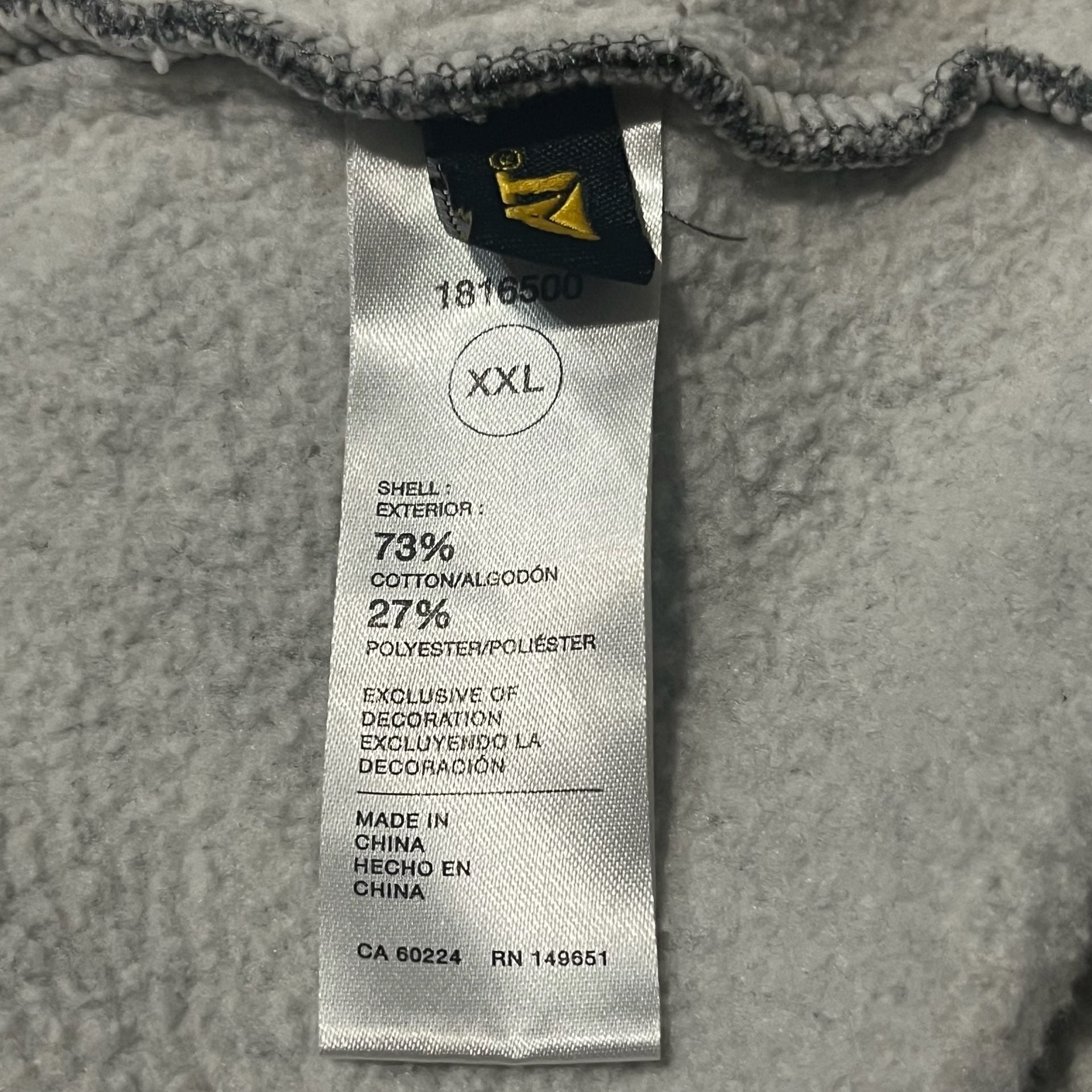 Caterpillar Trademark Banner Hoodie Size XXL Gray Pullover Sweatshirt 13