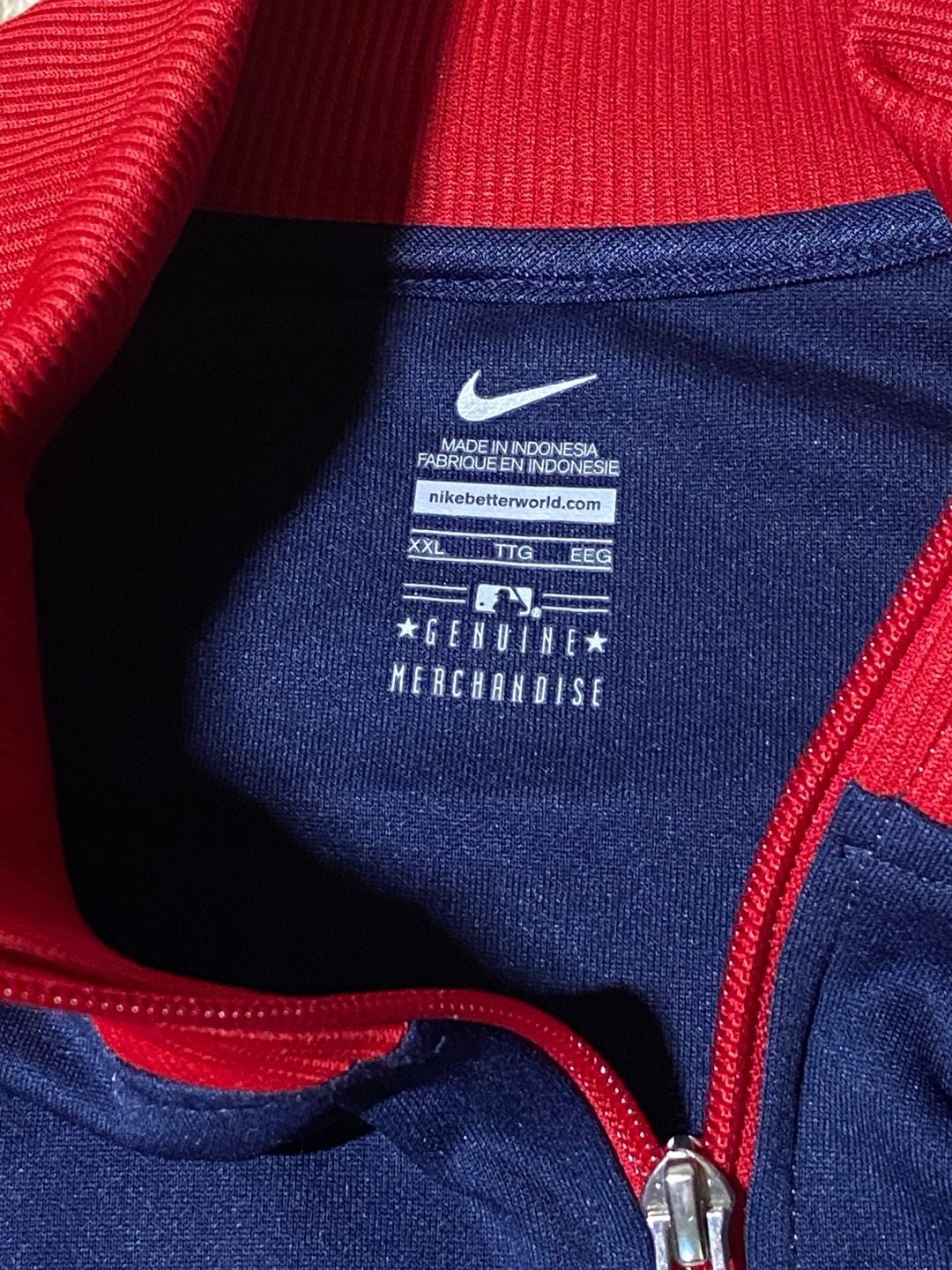 Nike Minnesota Twins MLB Full Zip Track Jacket Size XXL Red Blue 4