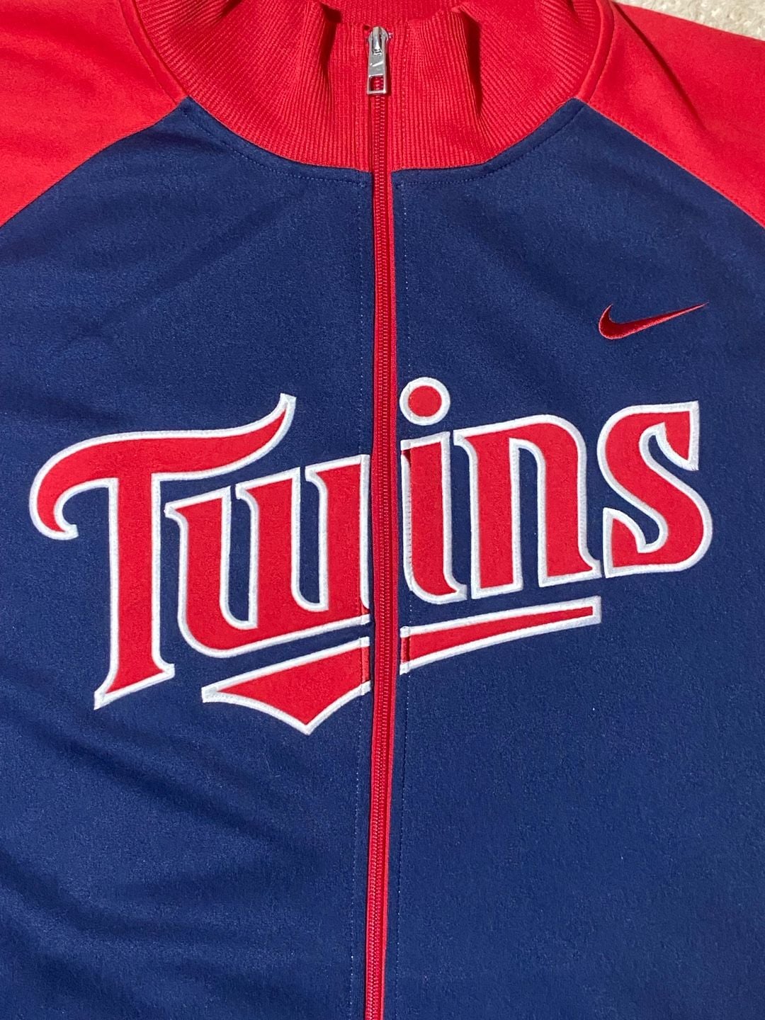Nike Minnesota Twins MLB Full Zip Track Jacket Size XXL Red Blue 5
