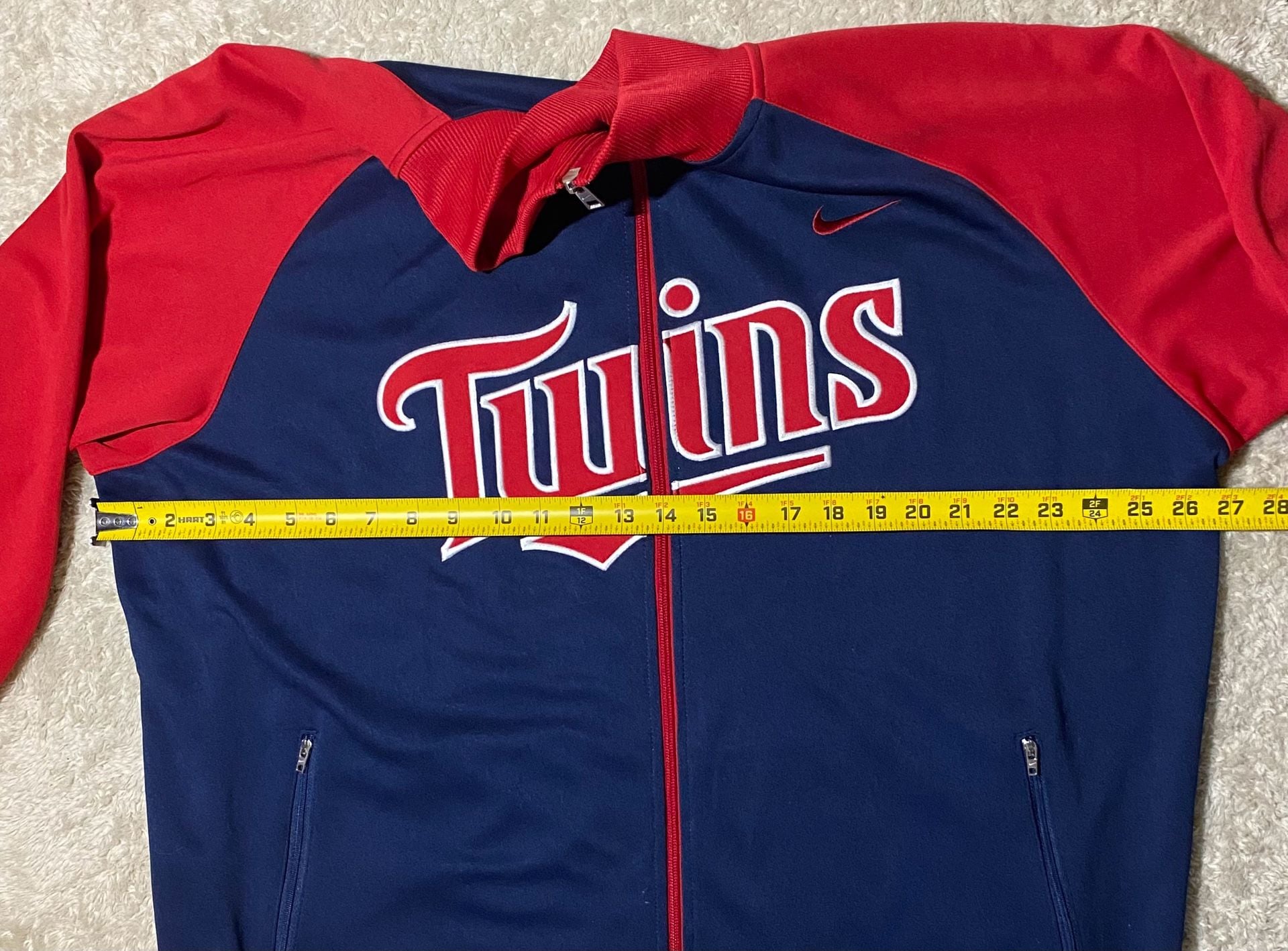 Nike Minnesota Twins MLB Full Zip Track Jacket Size XXL Red Blue 6