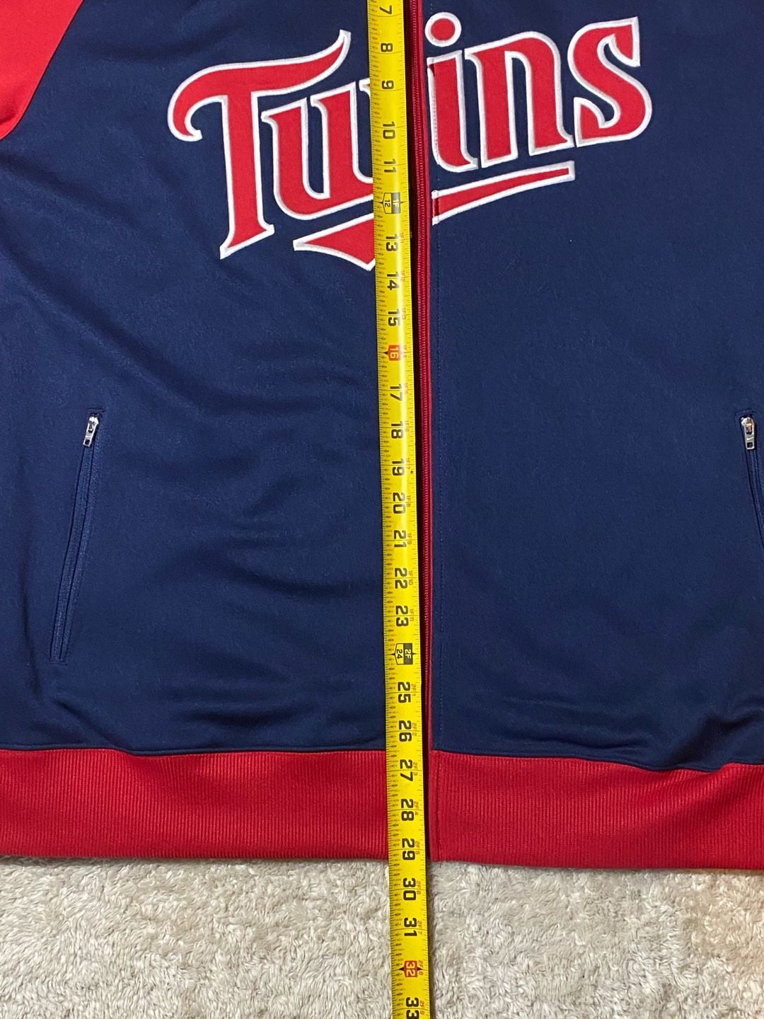 Nike Minnesota Twins MLB Full Zip Track Jacket Size XXL Red Blue 7