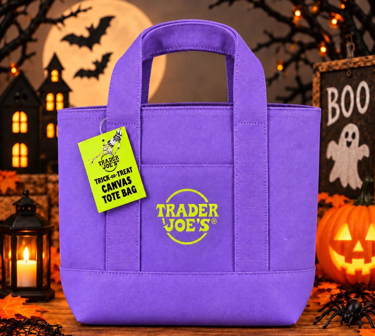 Trader Joe's Trick-or-Treat Canvas Tote Bag 3