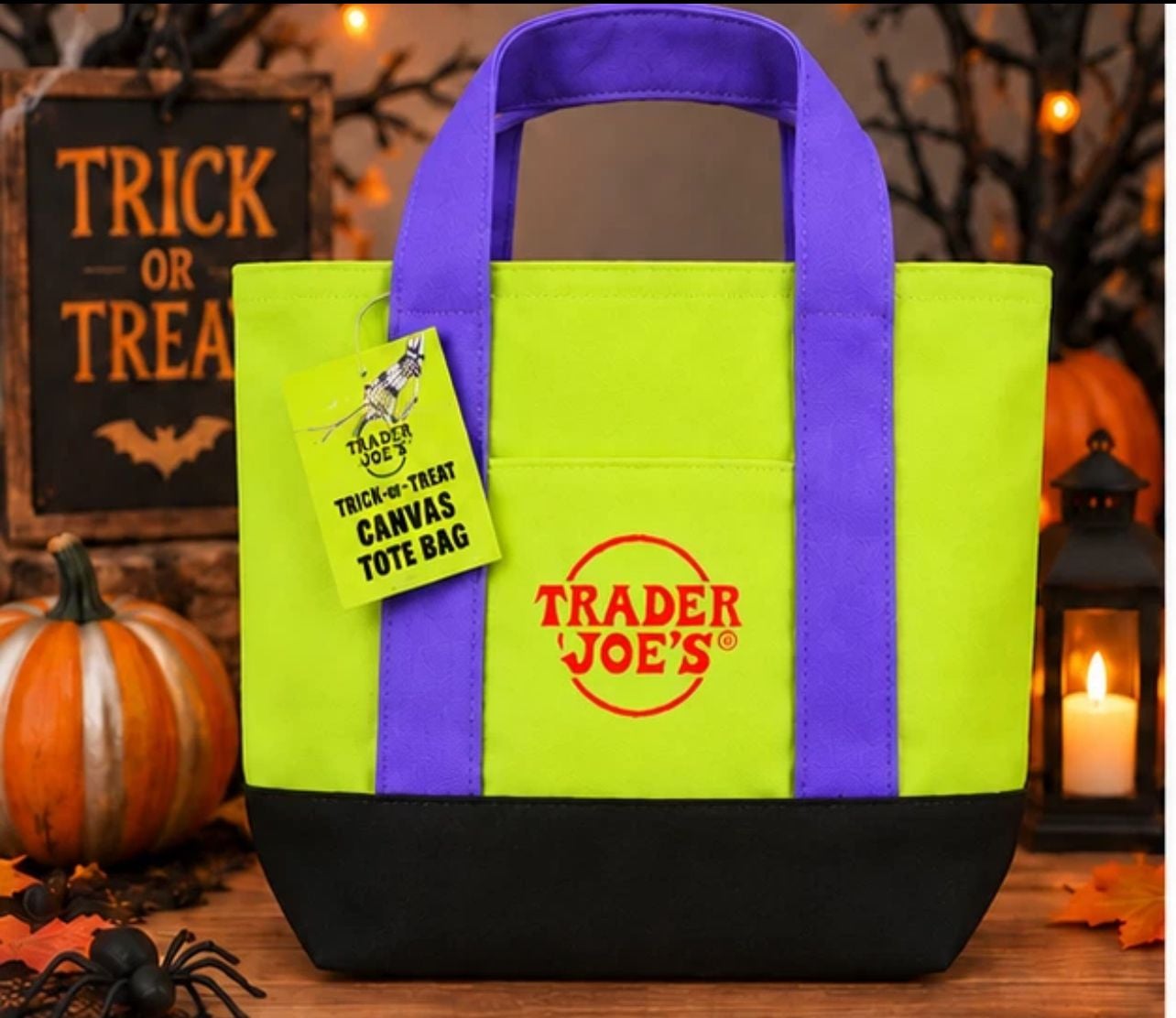 Trader Joe's Trick-or-Treat Canvas Tote Bag 4