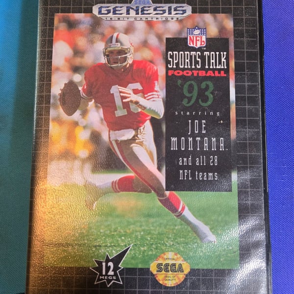 Sega Genesis Sports Talk Football '93 Starring Joe Montana Complete In Box