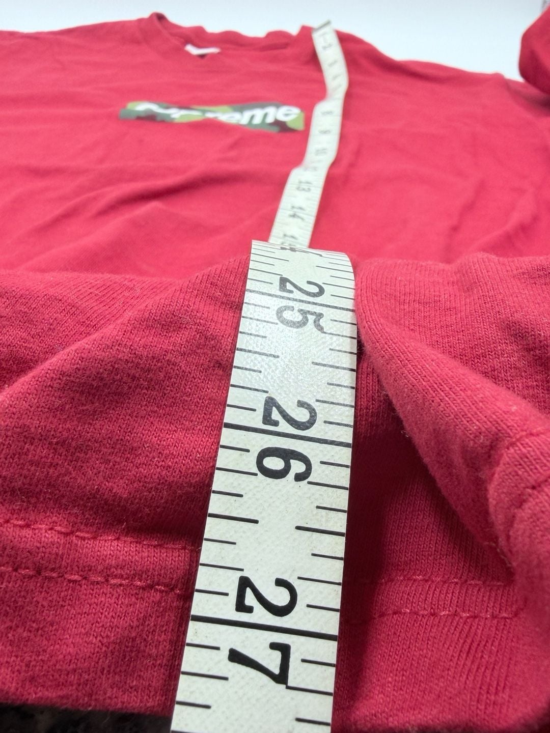 Supreme Box Logo T-Shirt Size L Red Camo 7