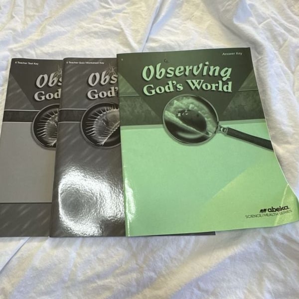 Abeka Observing God's World Grade 6 Answer Quiz Test Key Set