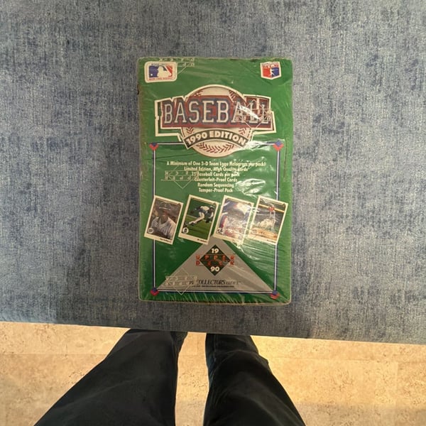 Upper Deck 1990 Baseball Trading Cards Factory Sealed Wax Box