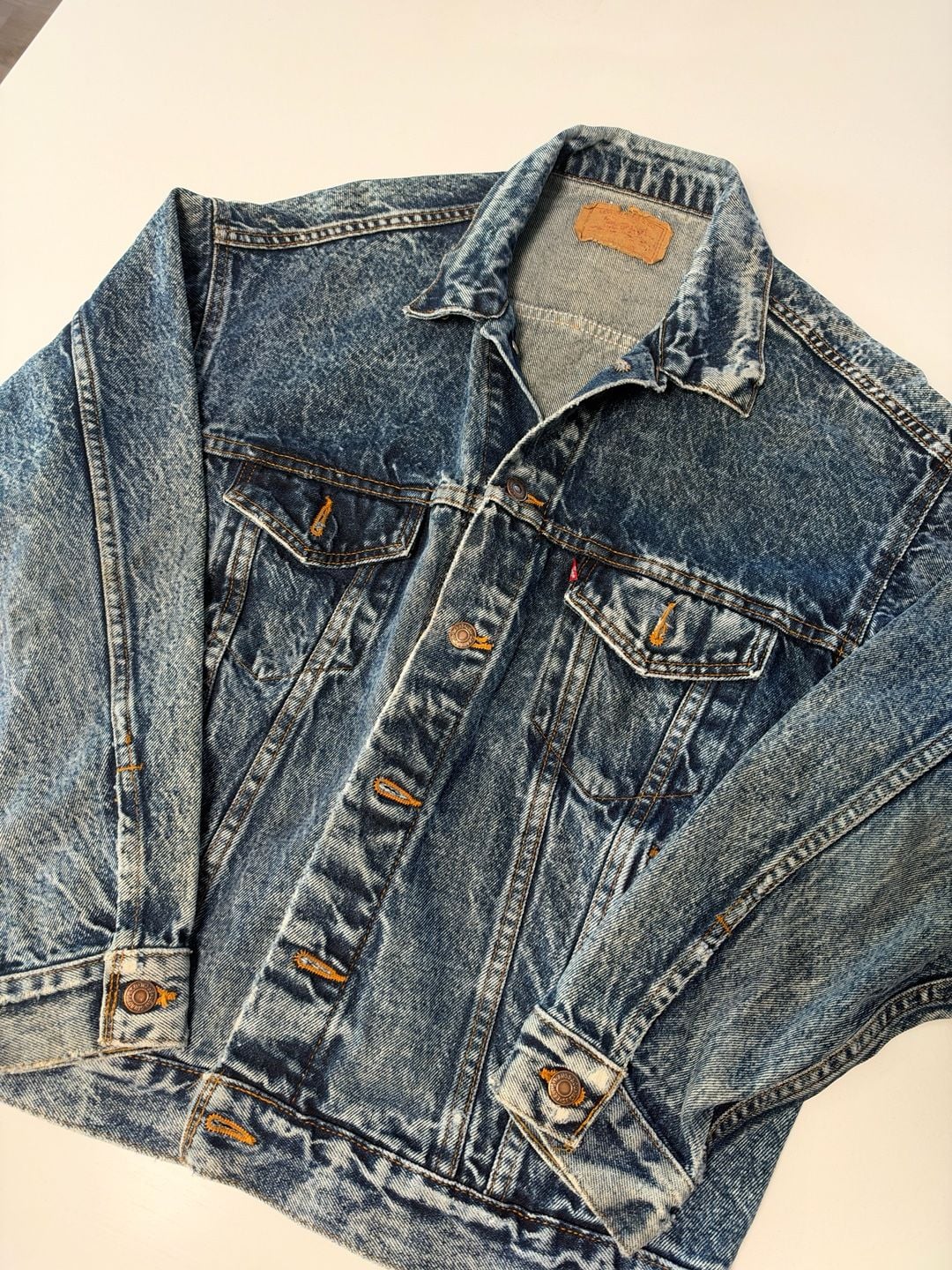 Levi's 70507 Trucker Denim Jacket Size XL Acid Wash Vintage 2