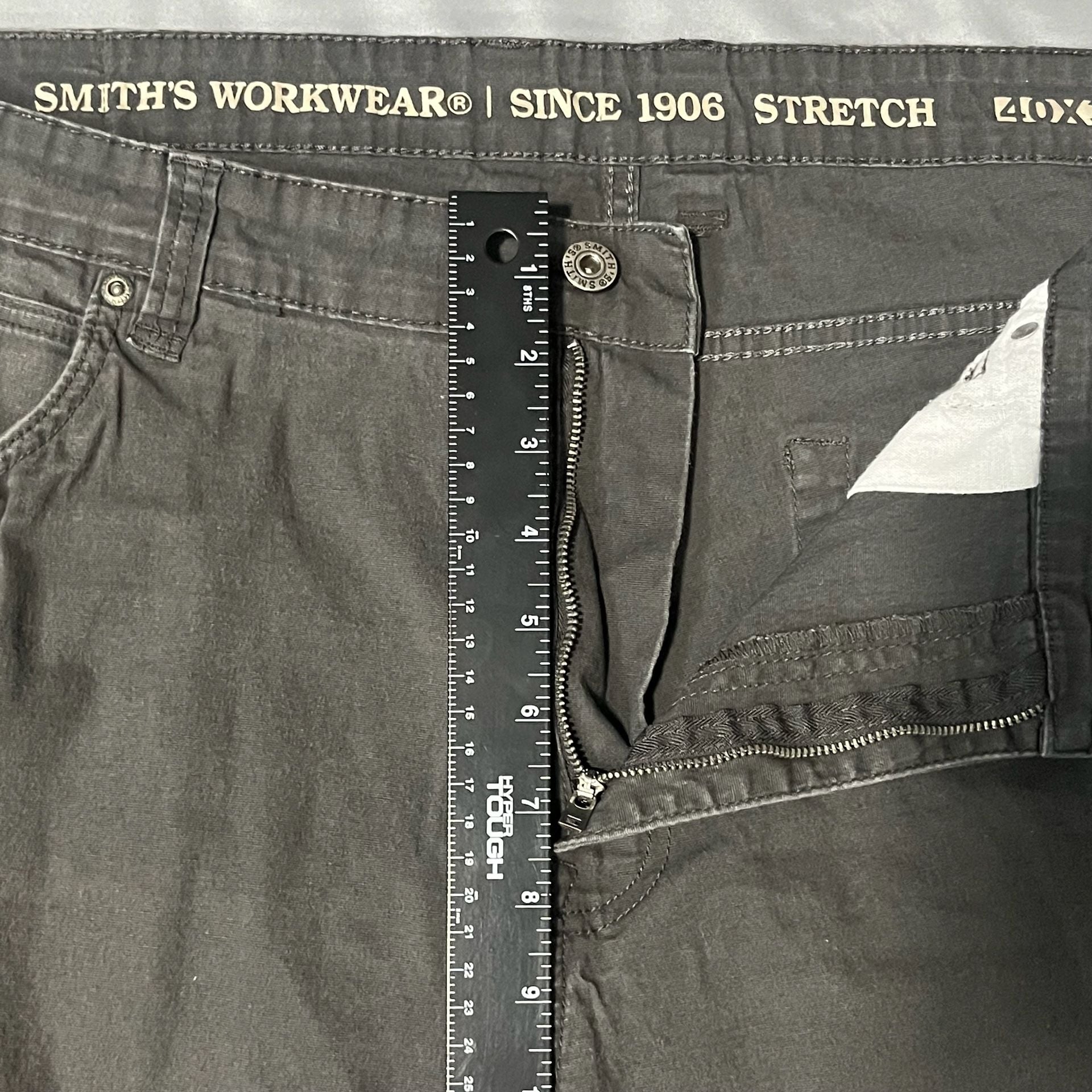 Smith's Workwear Pants Size 40x30 Dark Gray Stretch Workwear 9