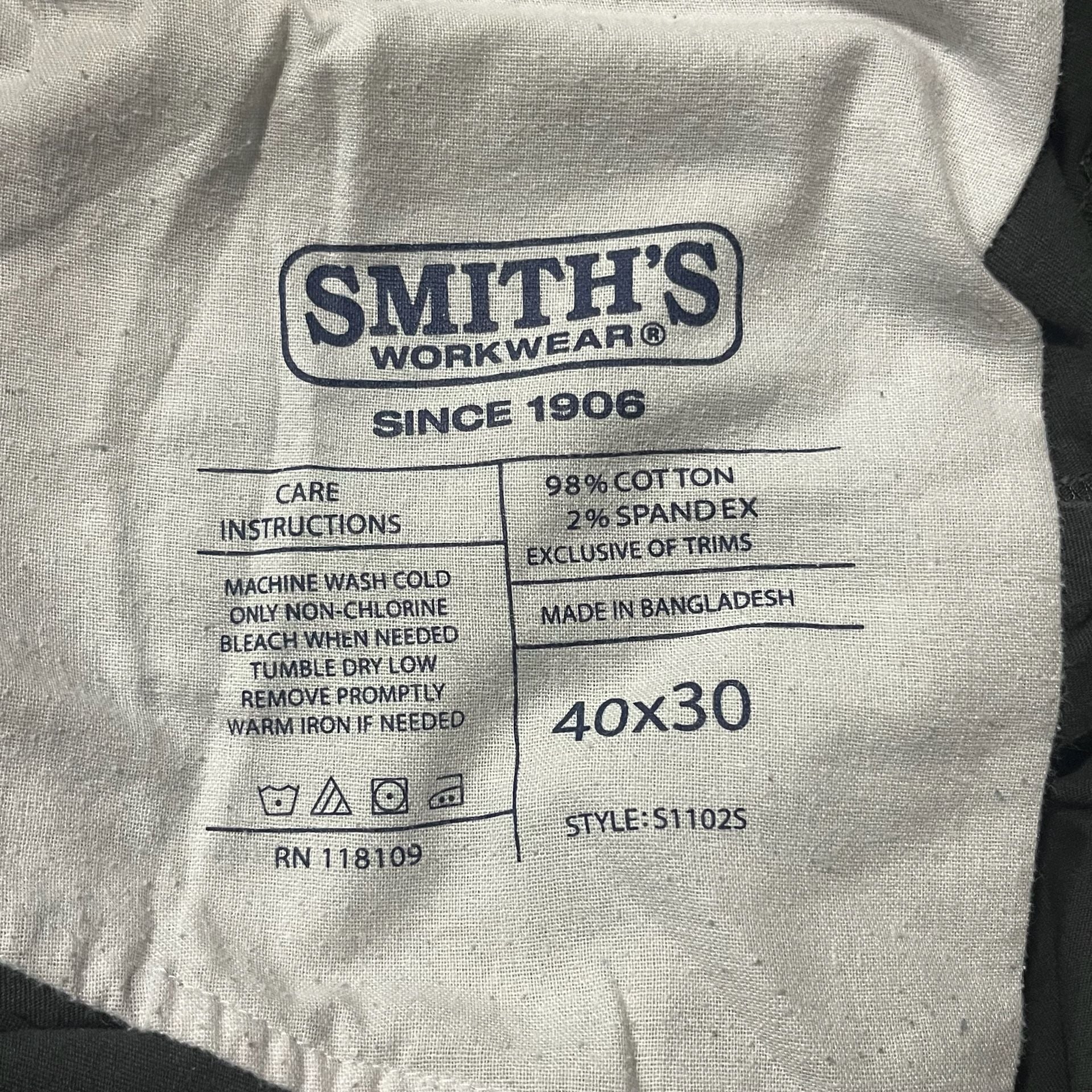 Smith's Workwear Pants Size 40x30 Dark Gray Stretch Workwear 13