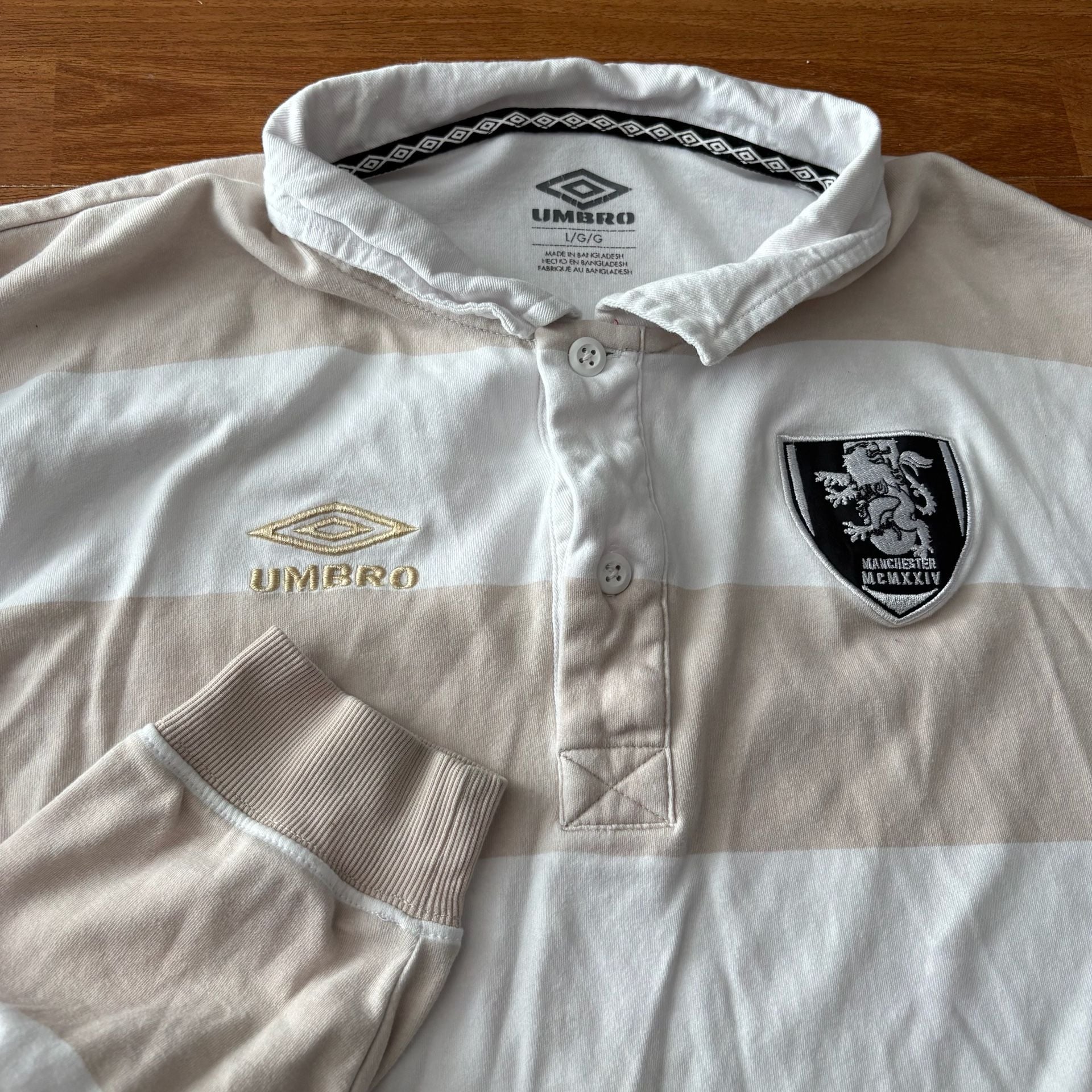 Umbro Manchester Long Sleeve Rugby Shirt L 2