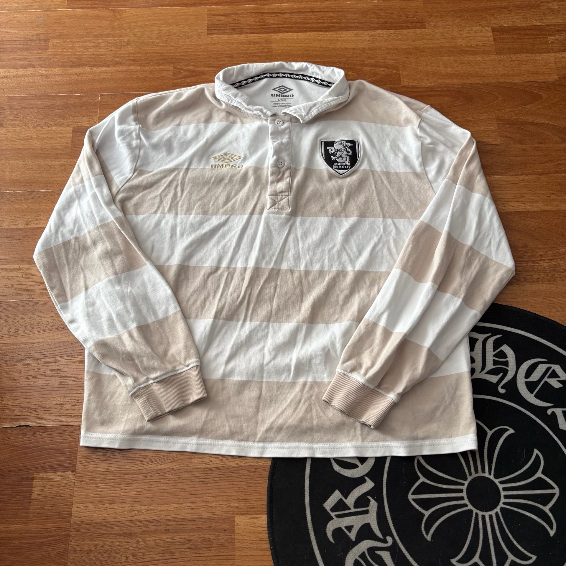 Umbro Manchester Long Sleeve Rugby Shirt L 3