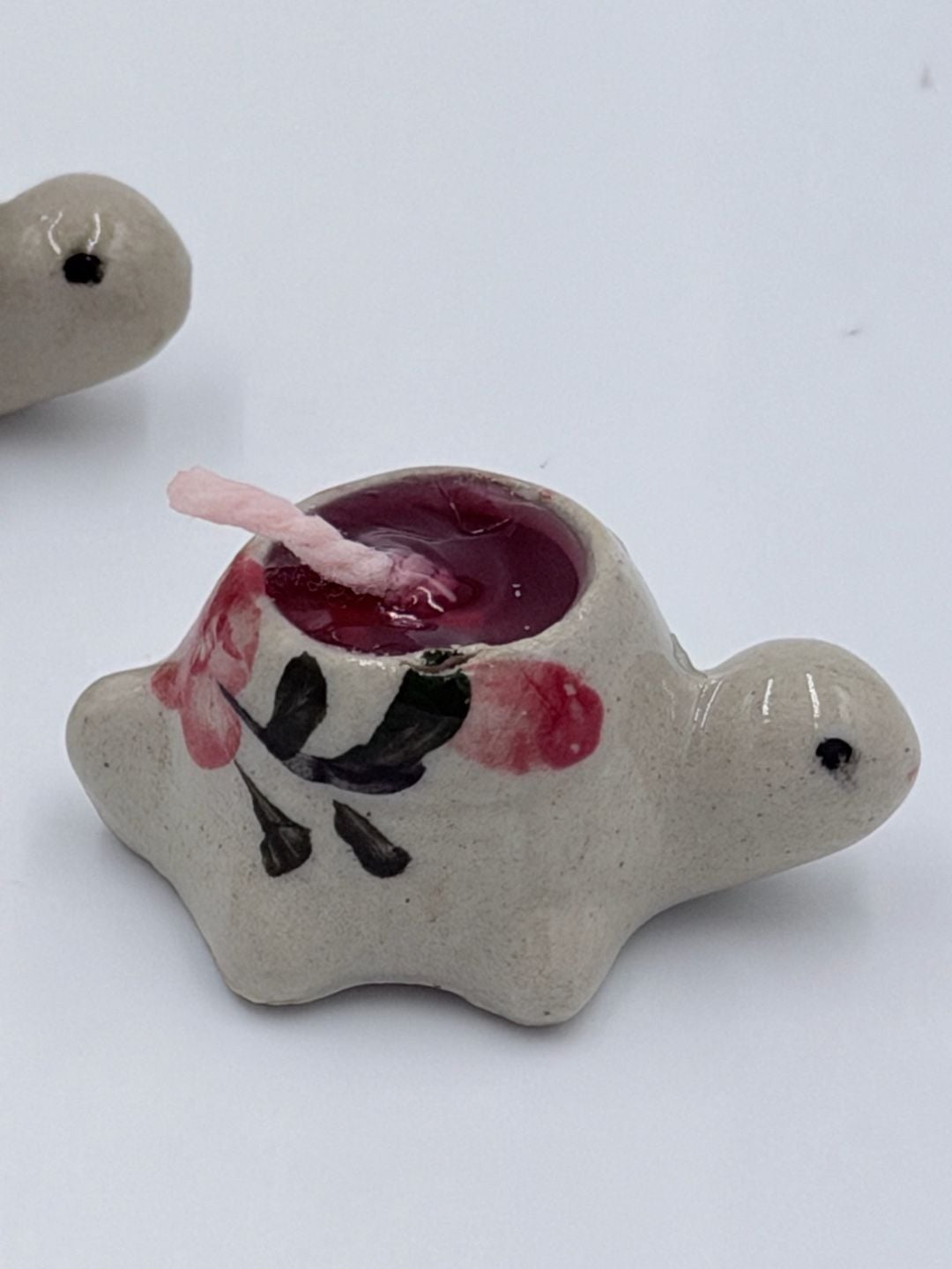 Handmade Ceramic Turtle Candle Holder Set Of Three Mini 4