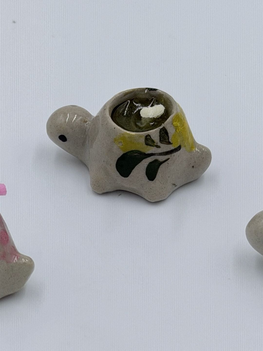 Handmade Ceramic Turtle Candle Holder Set Of Three Mini 7