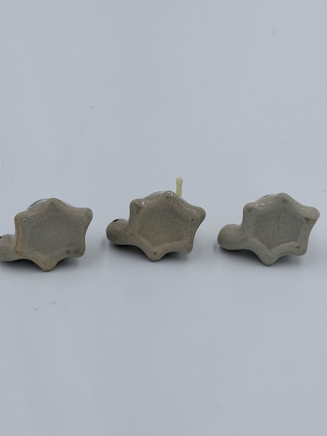 Handmade Ceramic Turtle Candle Holder Set Of Three Mini 9