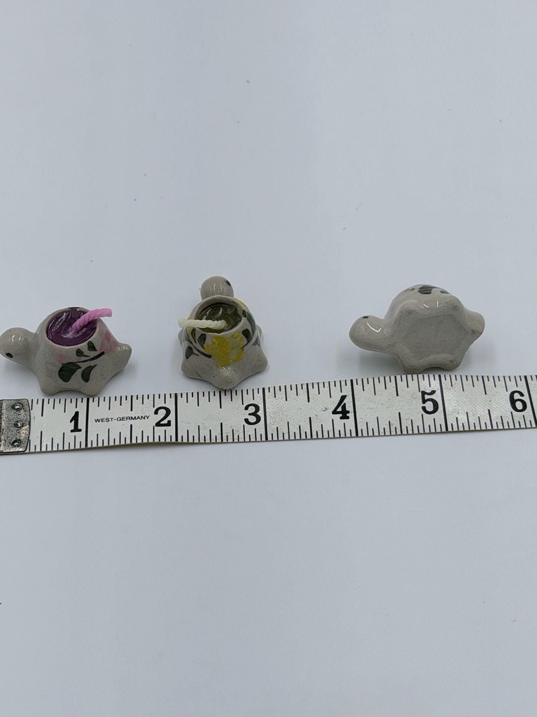 Handmade Ceramic Turtle Candle Holder Set Of Three Mini 10