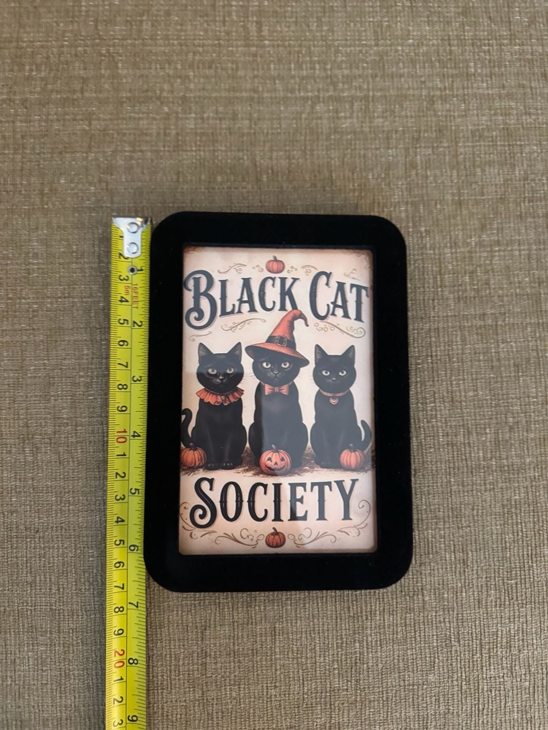 Black Cat Society Halloween Framed Art 3