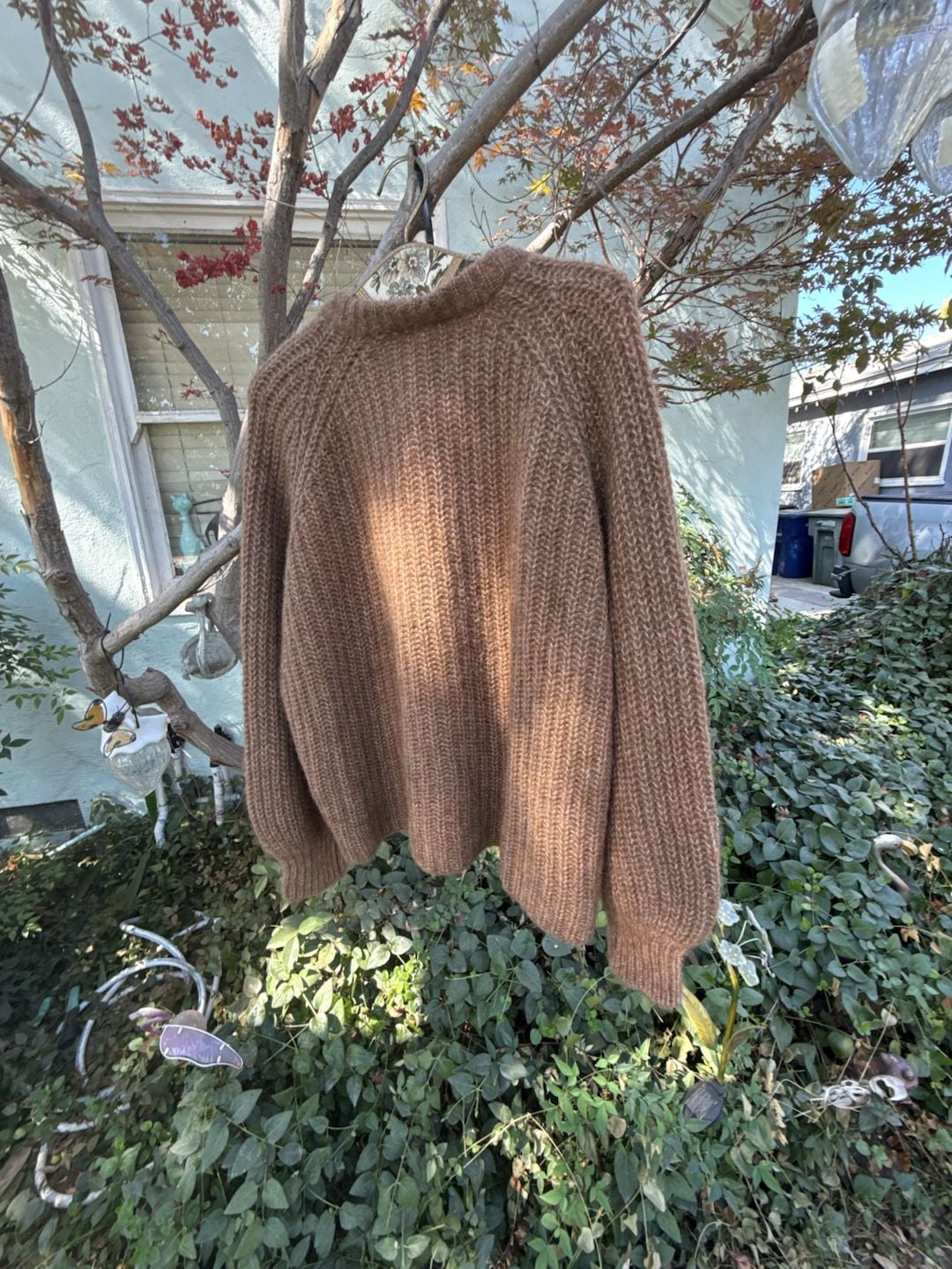 Sezane Gaspard Cardigan Sweater Size XXXL Brown Mohair Blend 8