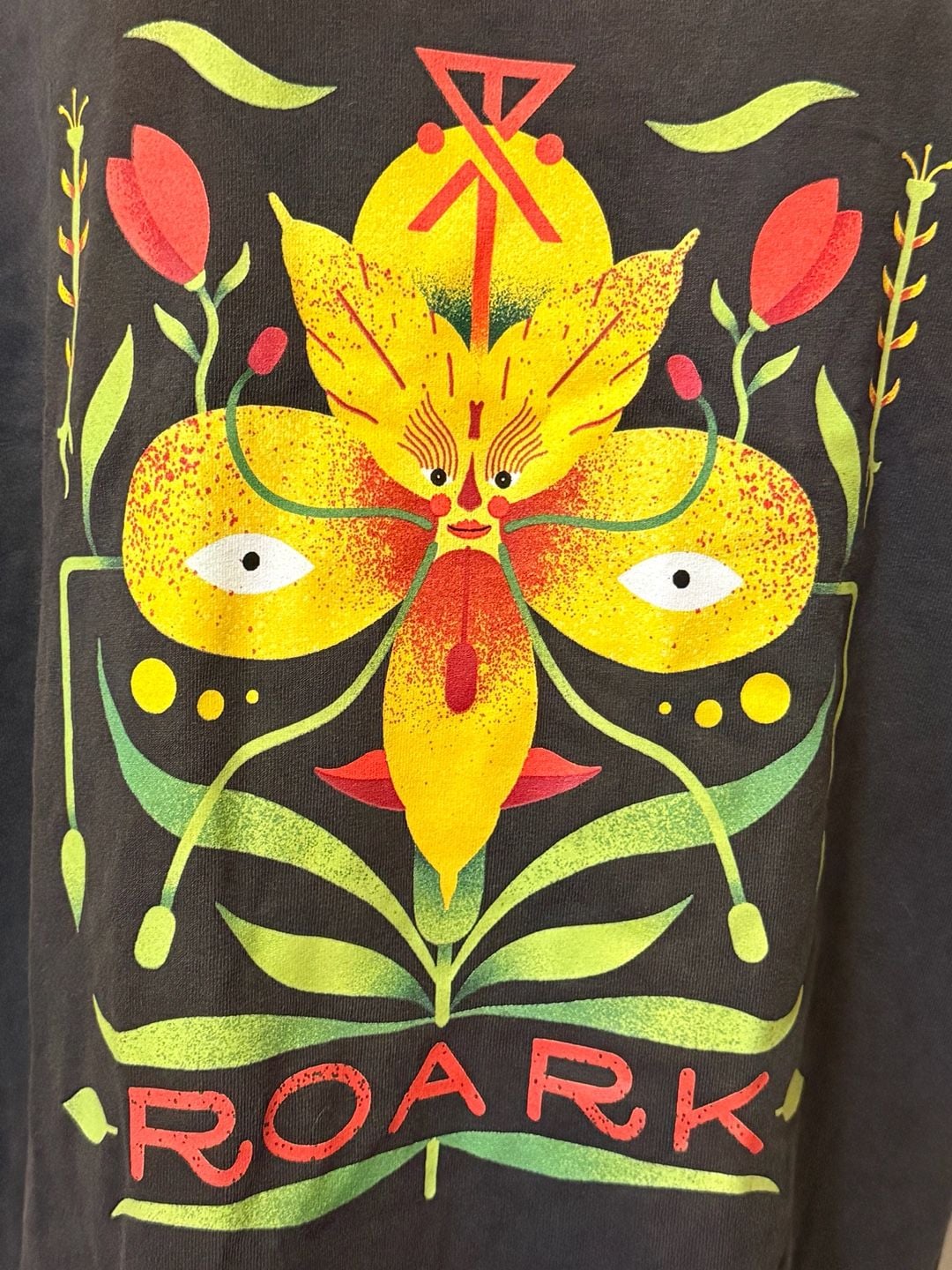 Roark Tomas Wildflower Oversized Tee Size M Black 3