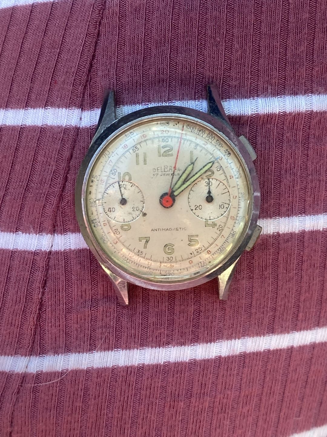 Delbana Vintage Chronograph Antimagnetic 17 Jewels Watch 3
