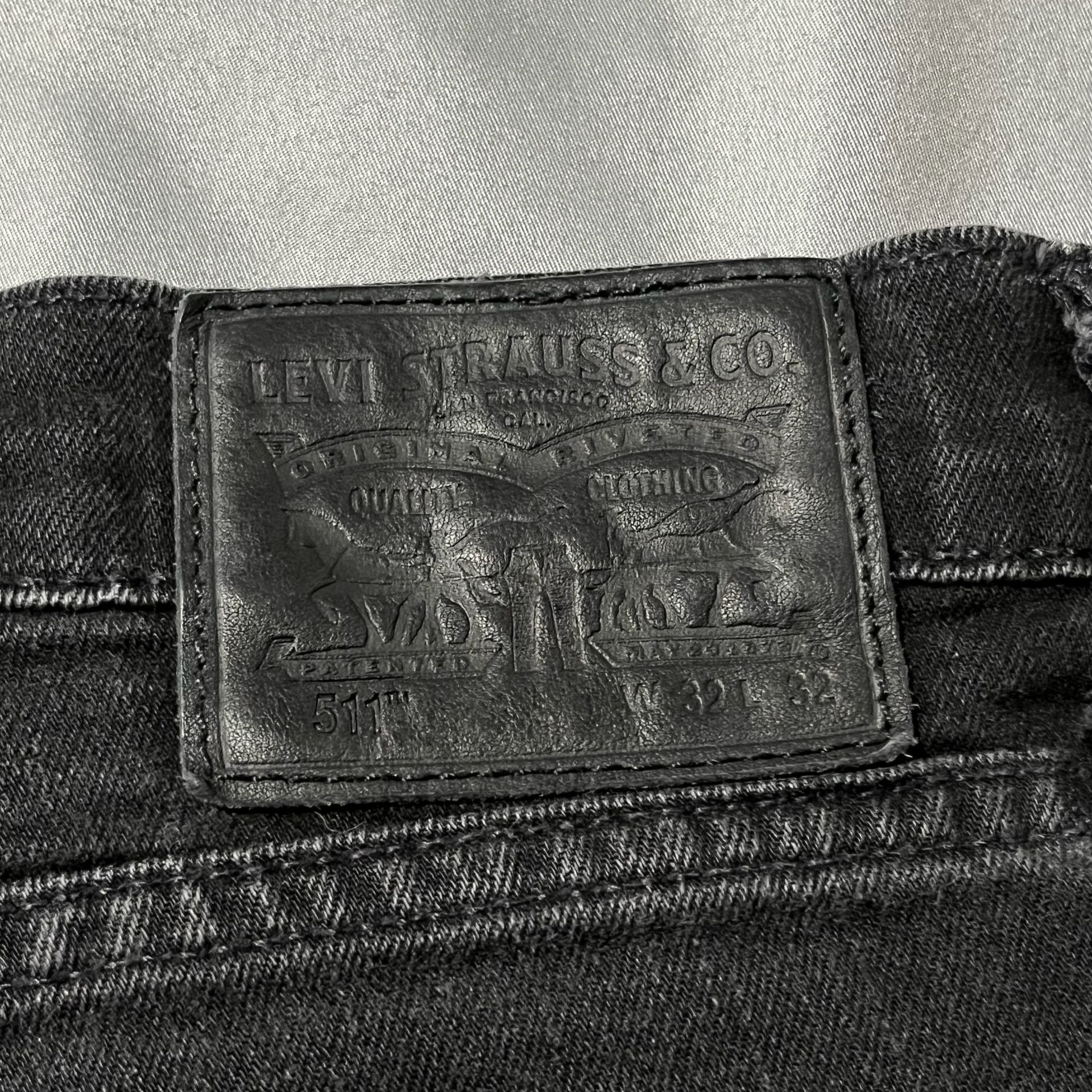 Levi's 511 Slim Jeans W32 L32 Black Denim 4