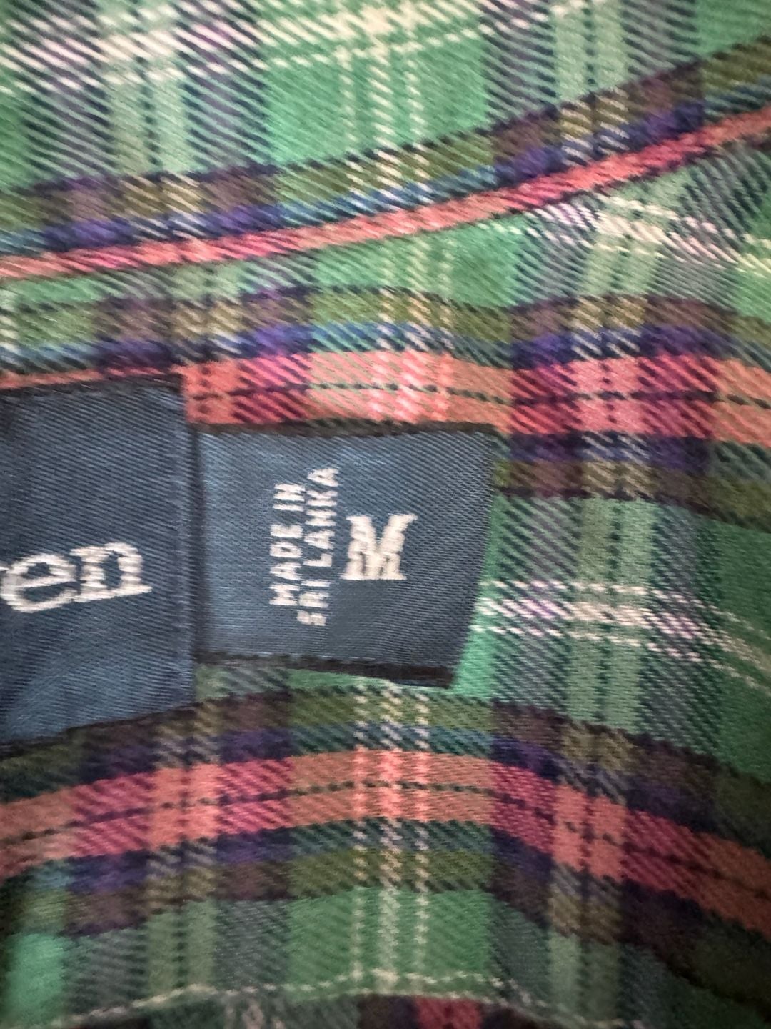 Ralph Lauren Classic Fit Plaid Shirt Size M Green Long Sleeve Button Down 4