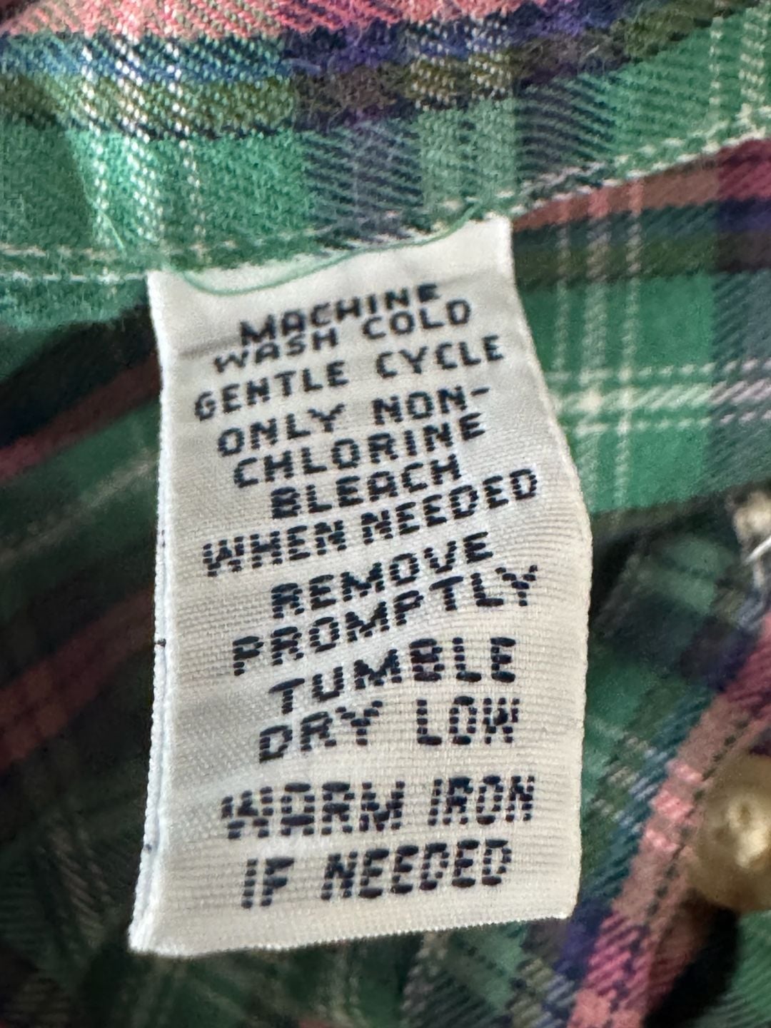 Ralph Lauren Classic Fit Plaid Shirt Size M Green Long Sleeve Button Down 5