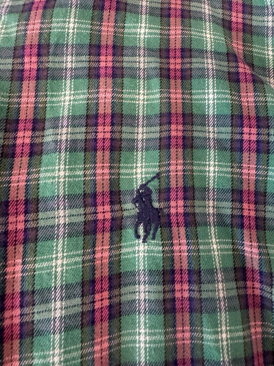 Ralph Lauren Classic Fit Plaid Shirt Size M Green Long Sleeve Button Down 8