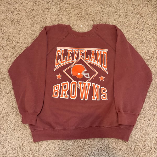 NFL Vintage Cleveland Browns Crewneck Sweatshirt Brown