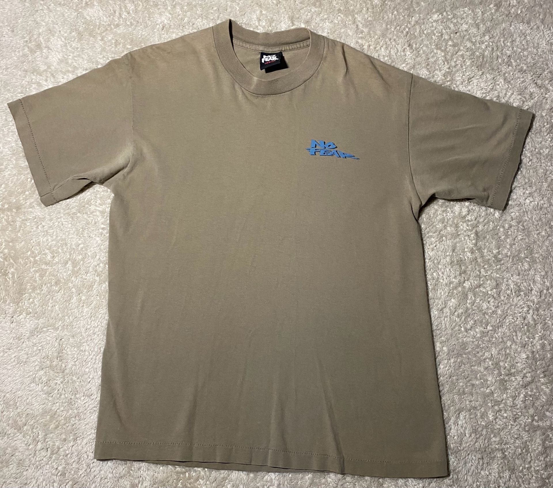 90s Vintage No Fear It's Simple T-Shirt Size Medium Tan 2
