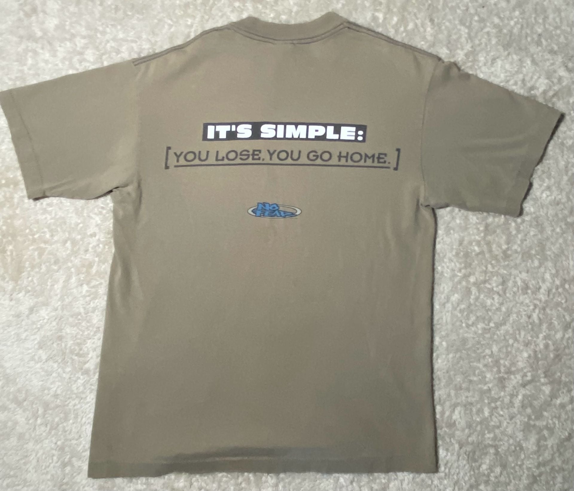 90s Vintage No Fear It's Simple T-Shirt Size Medium Tan 3