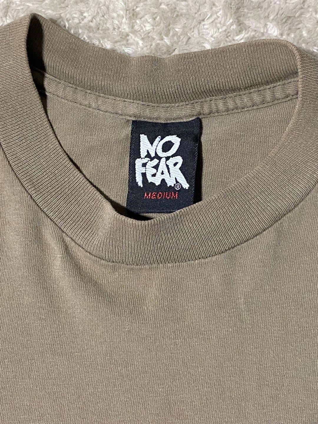 90s Vintage No Fear It's Simple T-Shirt Size Medium Tan 4