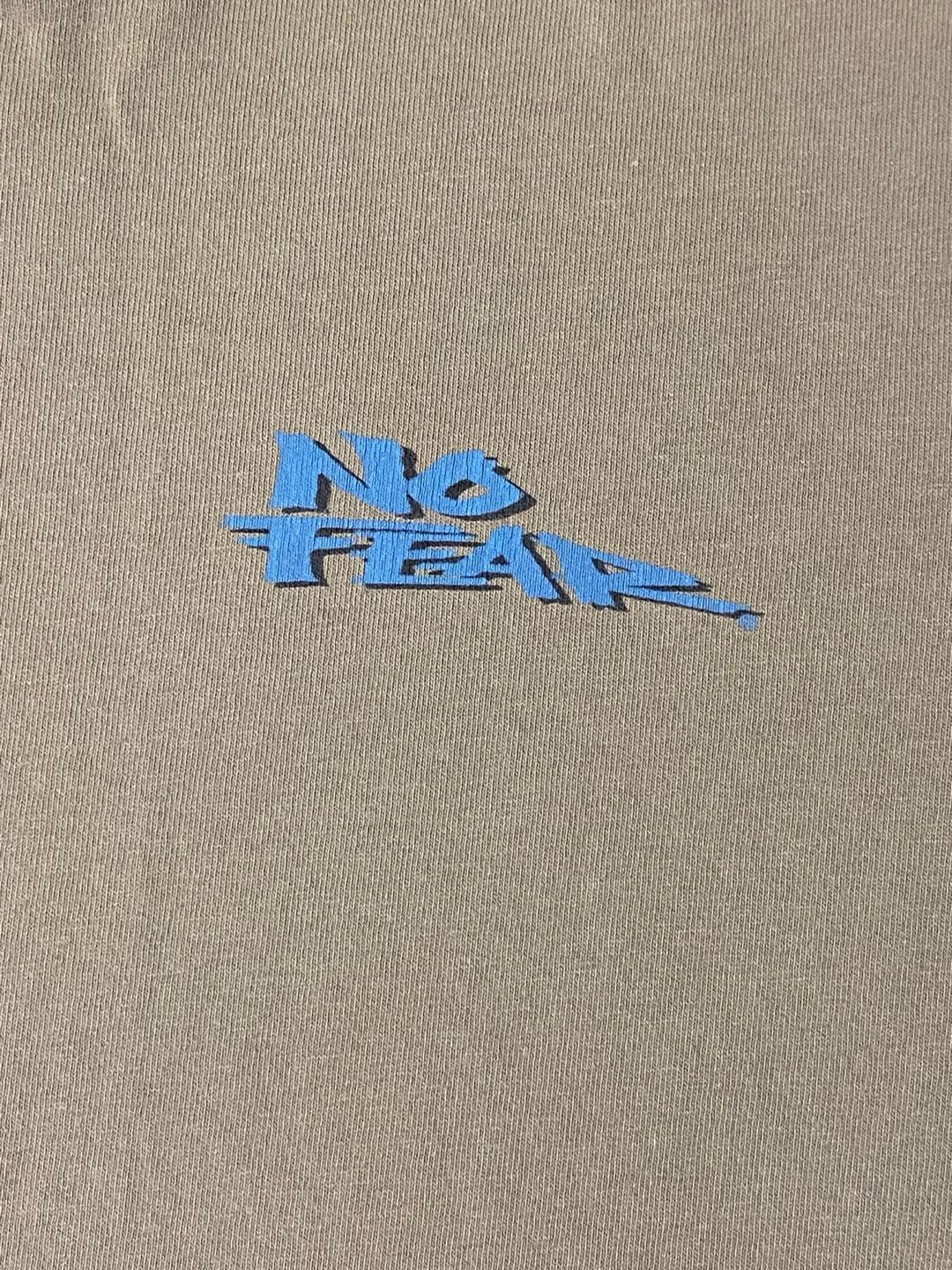 90s Vintage No Fear It's Simple T-Shirt Size Medium Tan 5