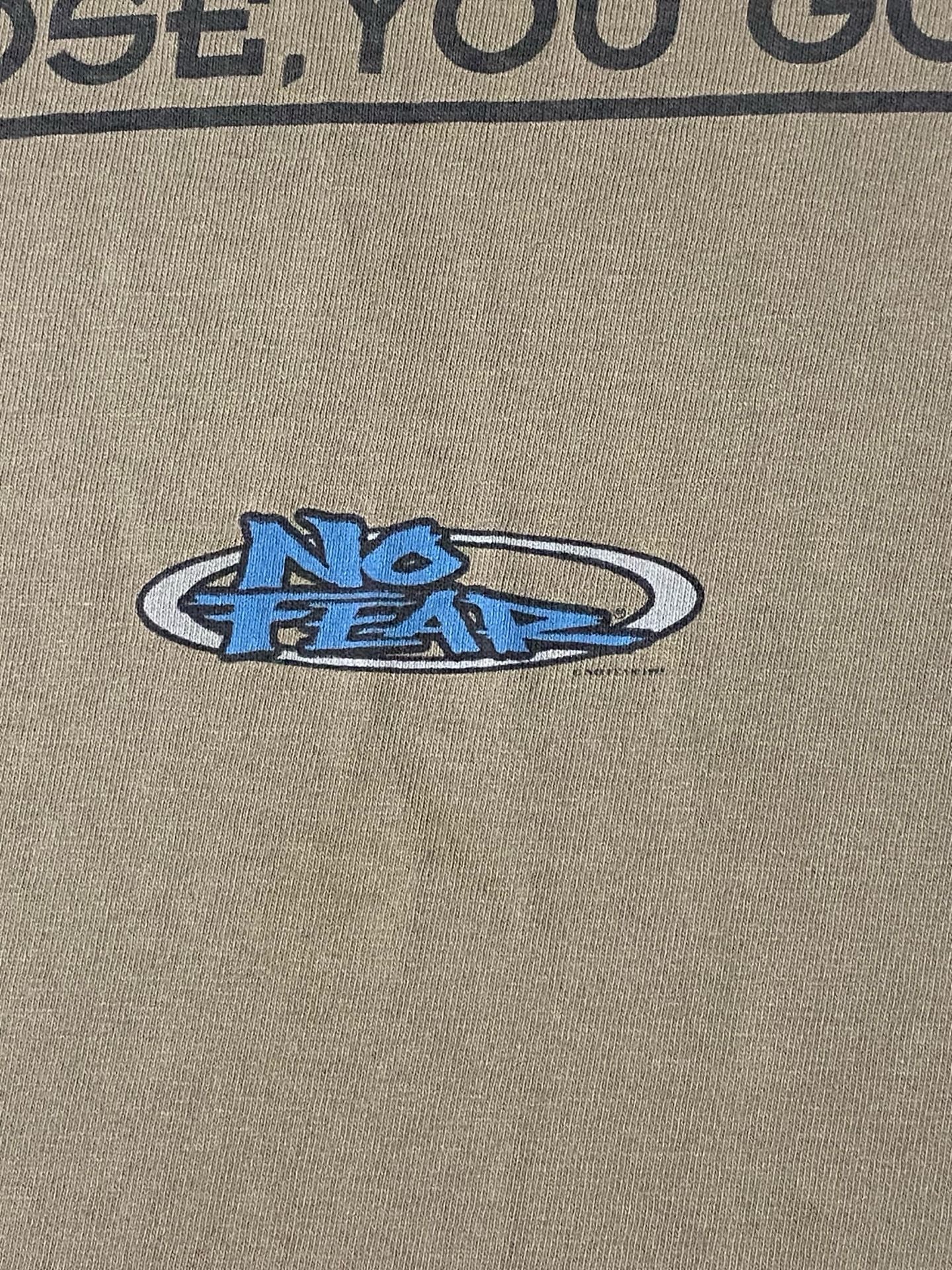 90s Vintage No Fear It's Simple T-Shirt Size Medium Tan 7