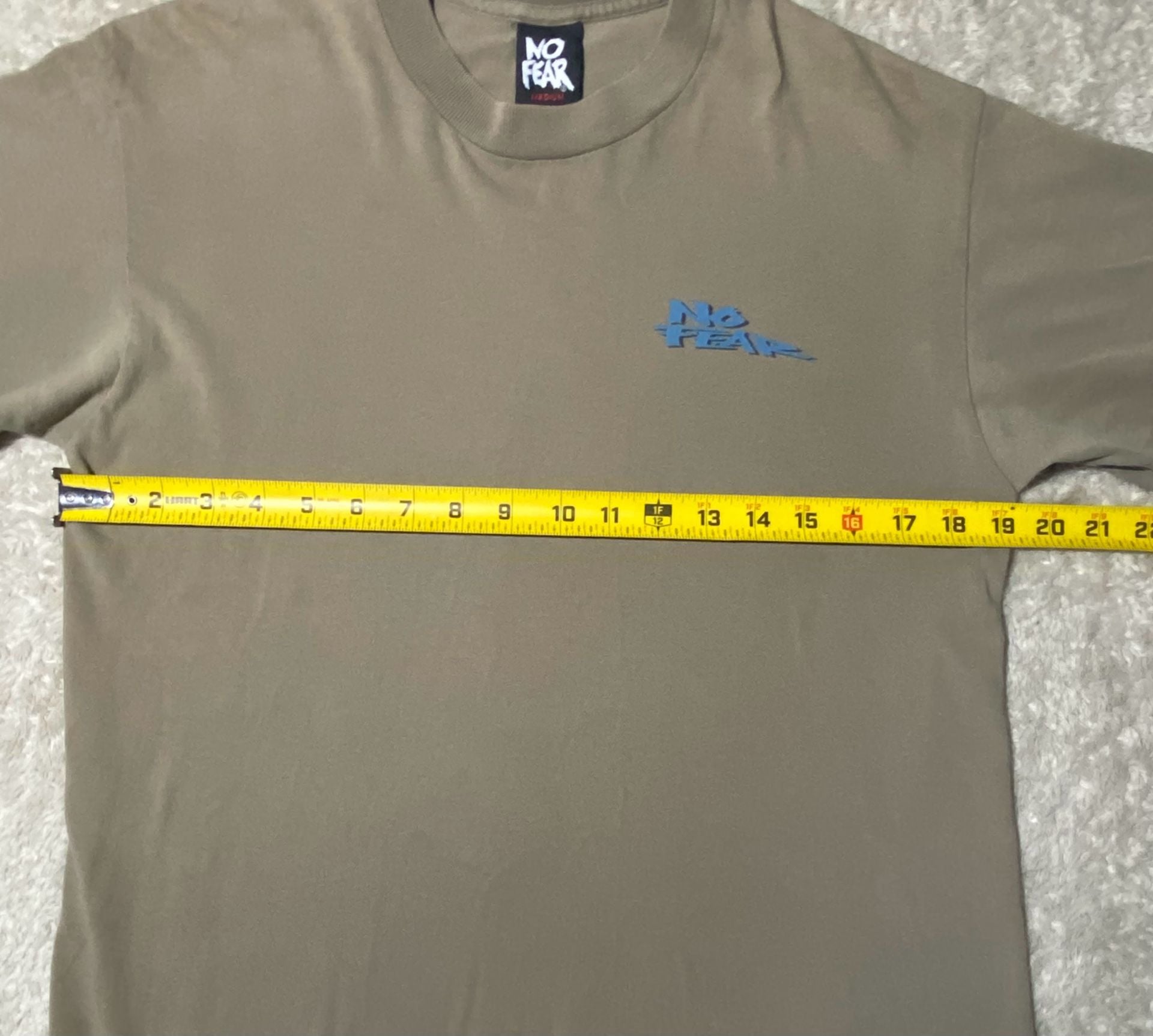 90s Vintage No Fear It's Simple T-Shirt Size Medium Tan 8