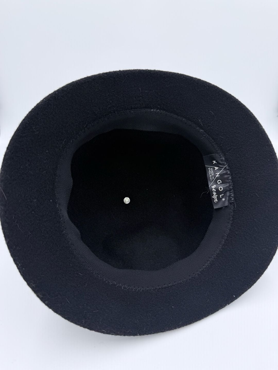 Kangol Wool Felt Bell Hat Black Vintage Made In England 4