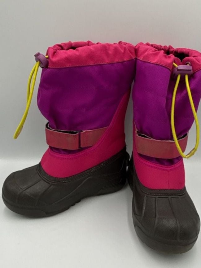 Columbia Snow Boots Pink Purple Waterproof Size 1 Youth
#886 8