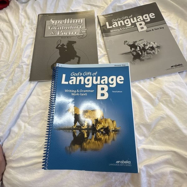 Abeka 5th Grade Spelling And Language Curriculum Lot Of 3