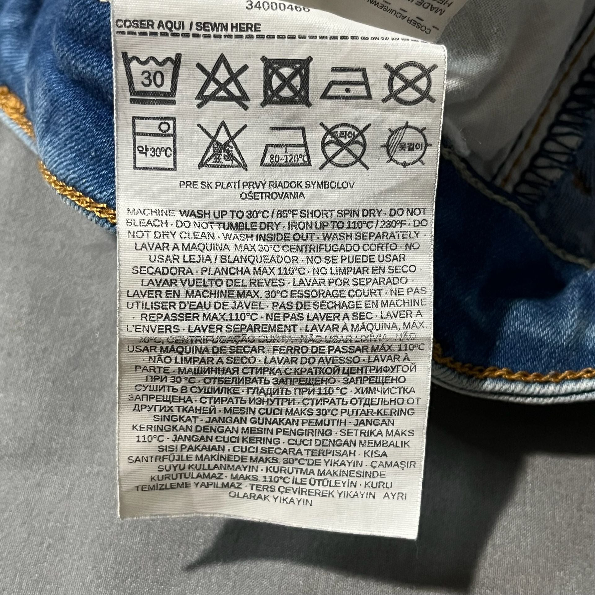 Mango Distressed Skinny Jeans Blue Denim 16