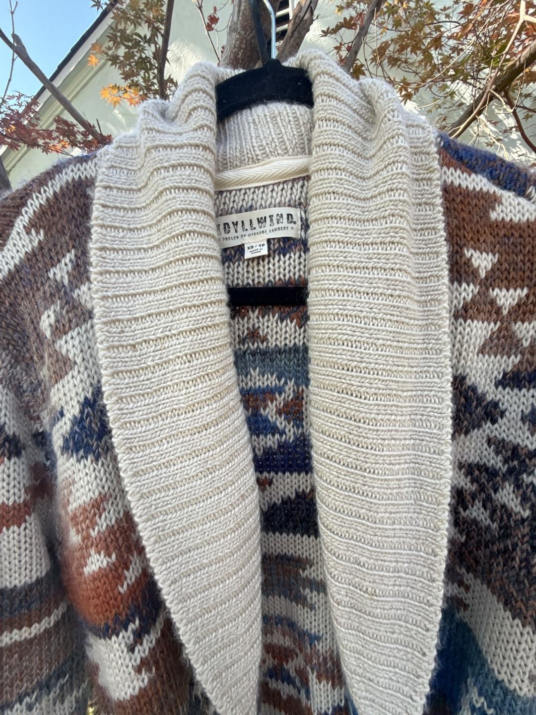 Idyllwind Aztec Western Shawl Collar Cardigan Sweater XS/TP Belted Wool Blend 4