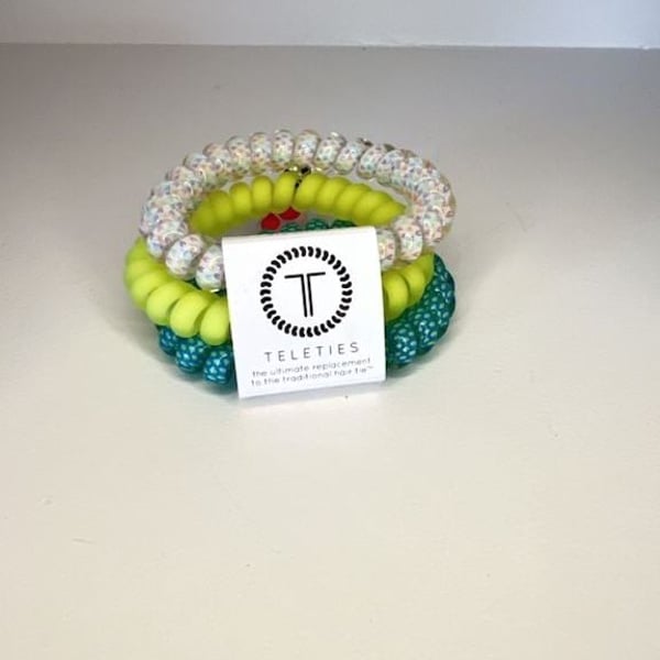 Teleties Tennis Hair Tie Set New