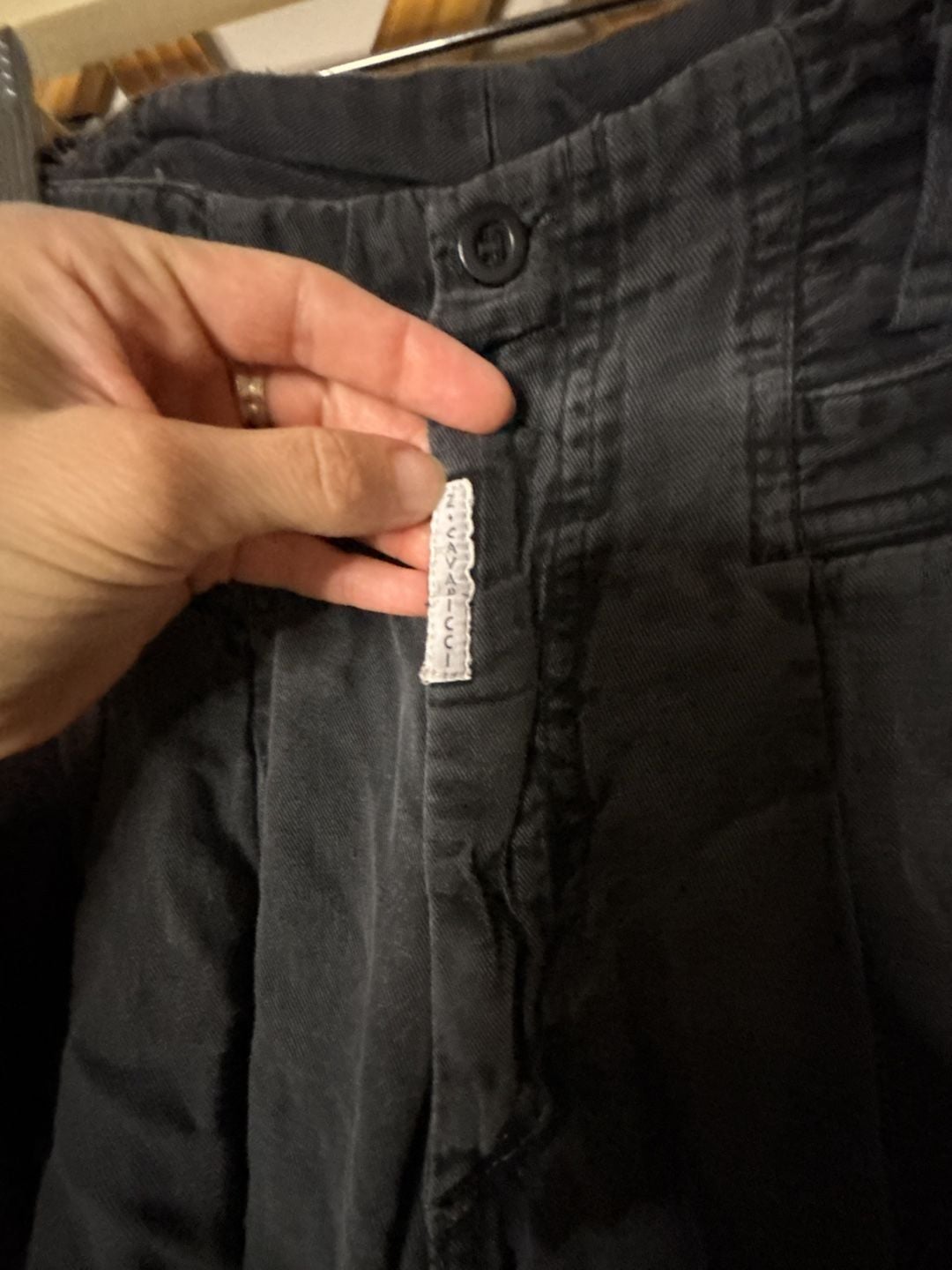 Z. Cavaricci Pleated Pants Size 30 Black High Waist Tapered Vintage pants 3