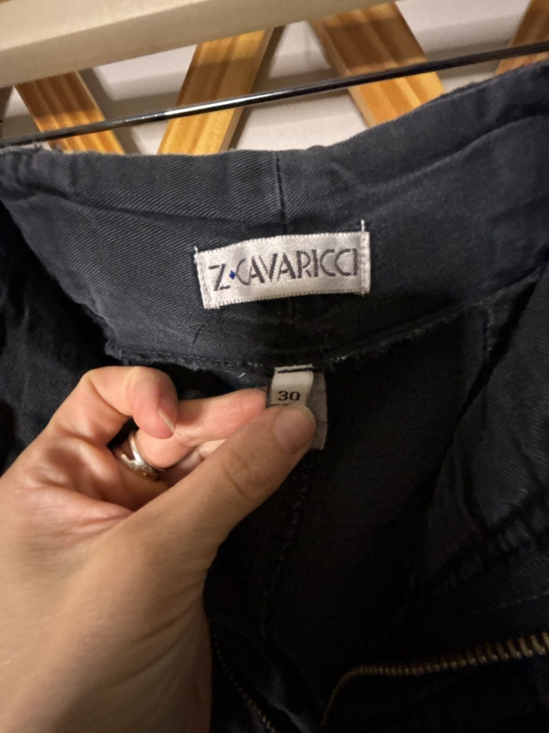 Z. Cavaricci Pleated Pants Size 30 Black High Waist Tapered Vintage pants 6