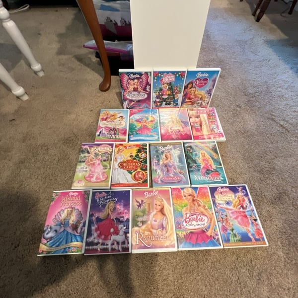 Barbie Movie DVD Lot of 16 Kids Animated Feature Films Collection