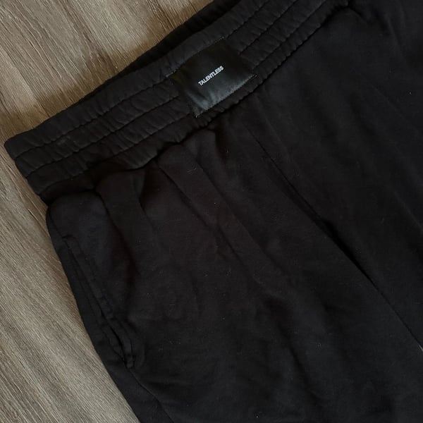 Talentless Sweatpants Size L Black Wide Leg Cotton Trousers