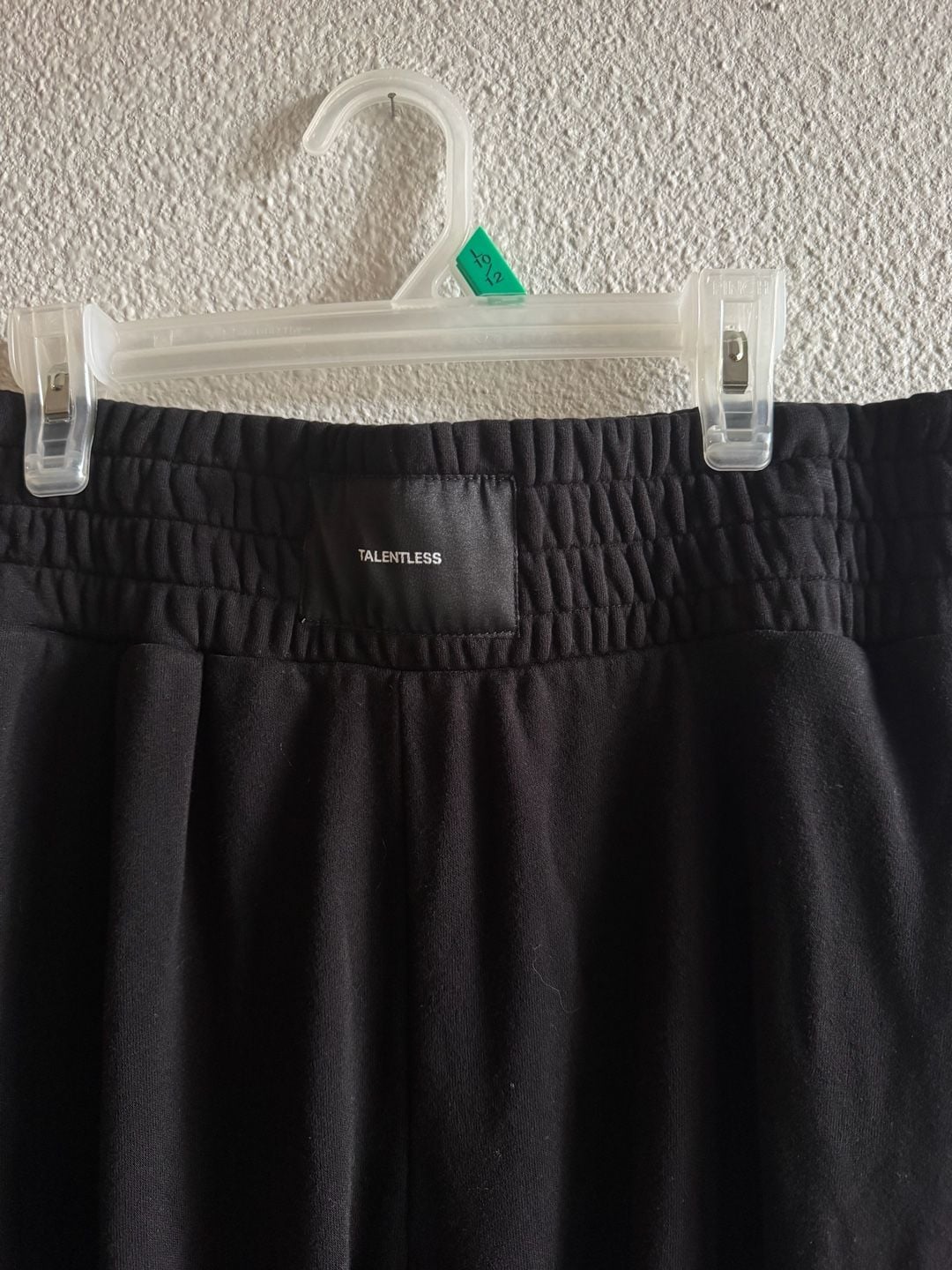 Talentless Sweatpants Size L Black Wide Leg Cotton Trousers 9